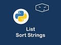 sort string list in python 😀
