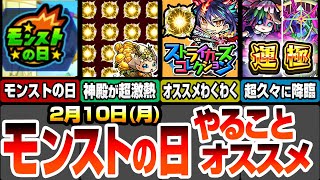 【モンスト】モンストの日やることまとめ！神殿が超激熱！ストライカーズコレクションを引いたら即厳選！オススメわくわくの実！有能轟絶が運極チャンス！絶対に周回すべきクエ！【へっぽこストライカー】