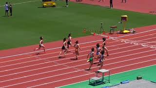 愛知県高校総体　女子100m　予選第4組　2018/05/19