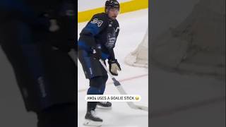 Auston Matthews Uses A Goalie Stick 😂