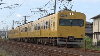 【4K】JR伯備線　普通列車115系電車　ｵｶG-01編成+ｵｶG-07編成