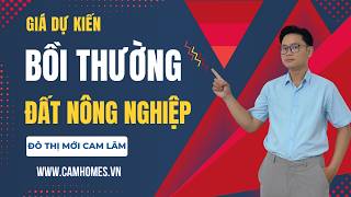 CỰC NÓNG ! Giá đất nông nghiệp dự kiến bồi thường để làm dự án Đô Thị Mới Cam Lâm tại xã Cam Lâm