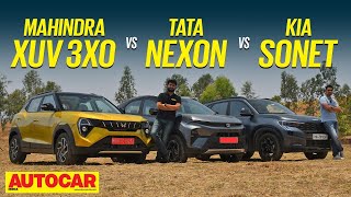 Mahindra XUV 3XO vs Tata Nexon vs Kia Sonet - Best compact SUV for you? |Comparison|@autocarindia1