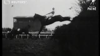 Caughoo wins 1947 Grand National steeplechase at Aintree (1947)