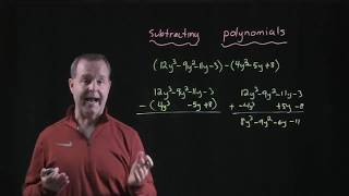 Subtracting Polynomials Vertically