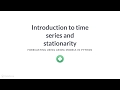 Python Tutorial: Introduction to time series and stationarity