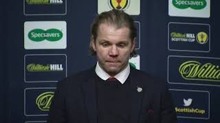 Robbie Neilson speaks after Hearts' Scottish Cup defeat