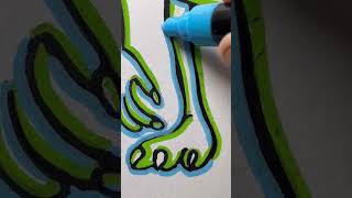 Mike Wazowski with different techniques 1! #monstersinc #art #artwork #facts #artandcraft #craf