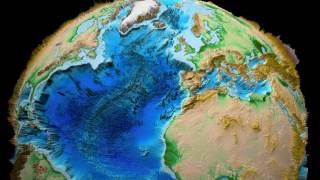 Earth 3D Relief x 100 Topography Bathymetry North