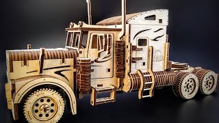 Ugears Tractor Trailer Big Rig Semi Truck Trailer Research Ship Model Kit Build Review DISCOUNT CODE