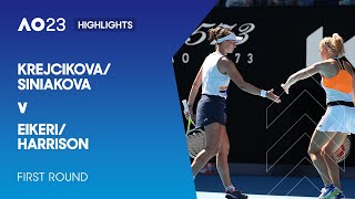 Krejcikova/Siniakova v Eikeri/Harrison Highlights | Australian Open 2023 First Round