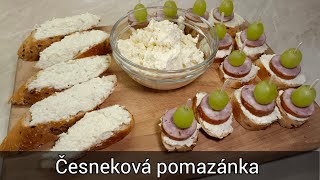 Homemade garlic spread - recipe for sandwiches and canapes