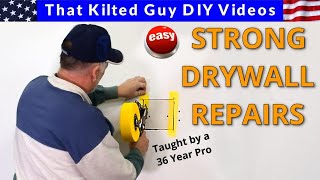 How to Repair a Fist Sized Hole in Drywall - FAST, STRONG AND EASY