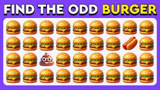 Find the ODD One Out - Junk Food Edition 🍔🍕🍩 Easy, Medium, Hard - 30 Levels Emoj