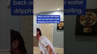 Those unexpected ceiling leaks..😅 #waterleakage #plumbingleak #plumbingproblems #funny #florida