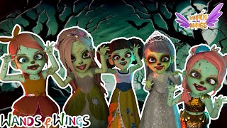 Halloween Princess Magic Song | Zombie Teacher + Spooky Zombie | Princess Rhymes - Wands And Wings