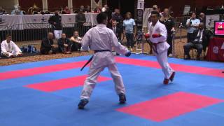 2014 USANKF Nationals 18 34 Male Elite  60 Kg Kumite Brandis Miyazaki