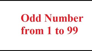 Write a Java program to print the odd numbers from 1 to 99.