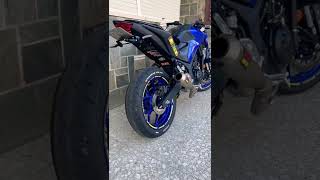 YAMAHA MT03 COLD START AKRAPOVIC FULL SYSTEM