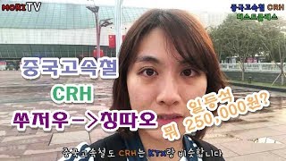 중국고속철 CRH (허셰호) (China Railway High-speed) 퍼스트클래스 쑤저우--칭따오 넘어가기