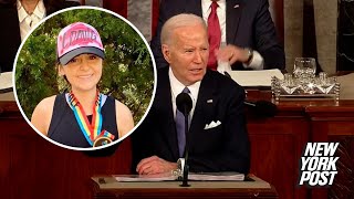 Biden says Laken Riley's name for first time in heated off-script State of Union exchange
