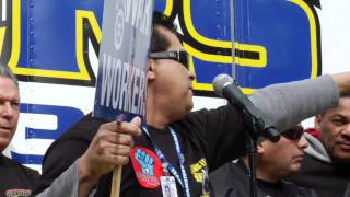 CAL LAX Cargo Agent Sergio Chow Addresses Workers' Rally in L.A. 3.26.11