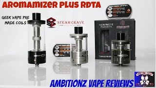 30MM Aromamizer Plus RDTA Review \u0026 Build by Steam Crave