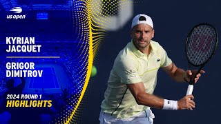 Kyrian Jacquet vs. Grigor Dimitrov Highlights | 2024 US Open Round 1