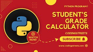 Python Program: Student Grade Calculator in Python | How to Calculate Student Grade in Python