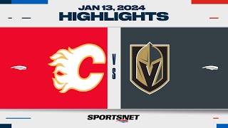 NHL Highlights | Flames vs. Golden Knights - January 13, 2024
