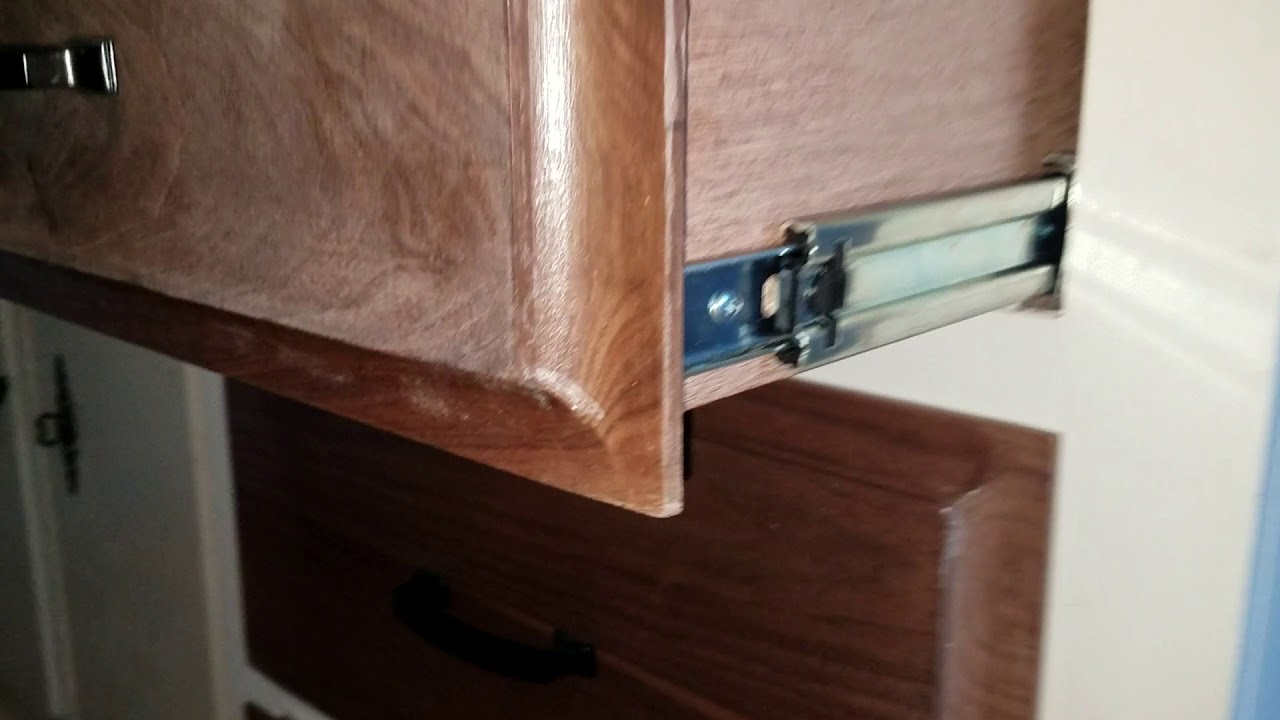 Installing Soft-close Ball Bearing Drawer Slides On Old Drawers. - YouTube