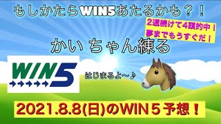 【2021.8.8.WIN5予想】「もしかしたらWIN5当たるかも⁉︎」