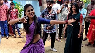 Tamil Actress Divya Duraiswamy and  Priya Madhu Semma Kuthu Dance In Kulasai Dasara 2023