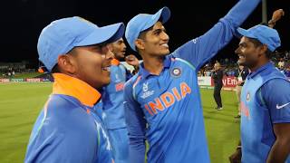 India celebrate winning the U19 Cricket World Cup