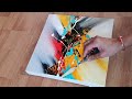 colorful and easy abstract painting in acrylics demonstration abstract acrylic painting easy