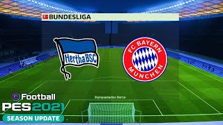 PES 2021 | Hertha BSC vs Bayern Munchen - Bundesliga 2020/21 Matchday 20 | Gameplay PC