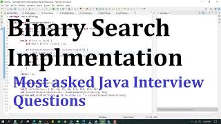 Binary search implementation in java | most important java coding questions
