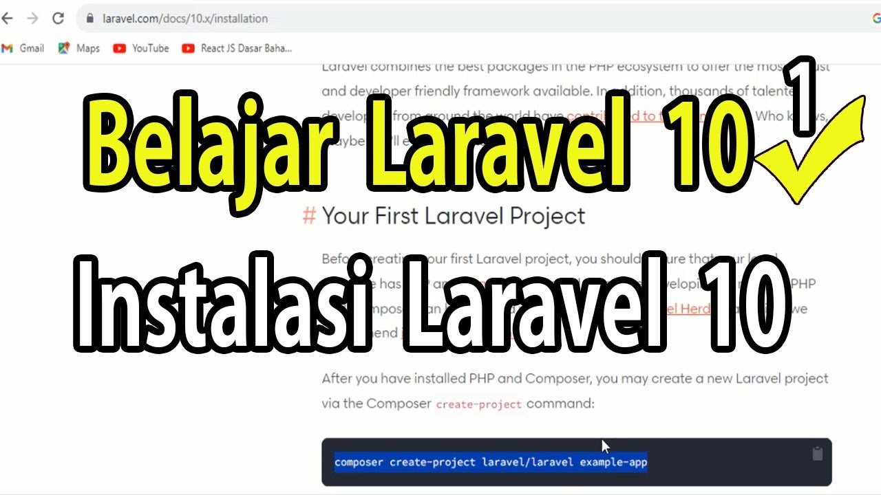 Belajar Laravel 10 | Cara Instalasi Laravel 10 - YouTube