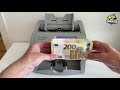 €€ big stack of euro money notes counting by machine best sound asmr €€