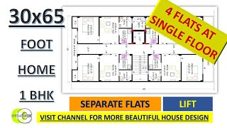 30X65  Foot 1 BHK Flat Design For Rent II 1BHK Separate Flat