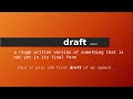 draft meaning of draft definition of draft pronunciation of draft