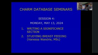 CHARM Database Seminars - Session 4