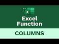 The Learnit Minute - COLUMNS Function #Excel #Shorts