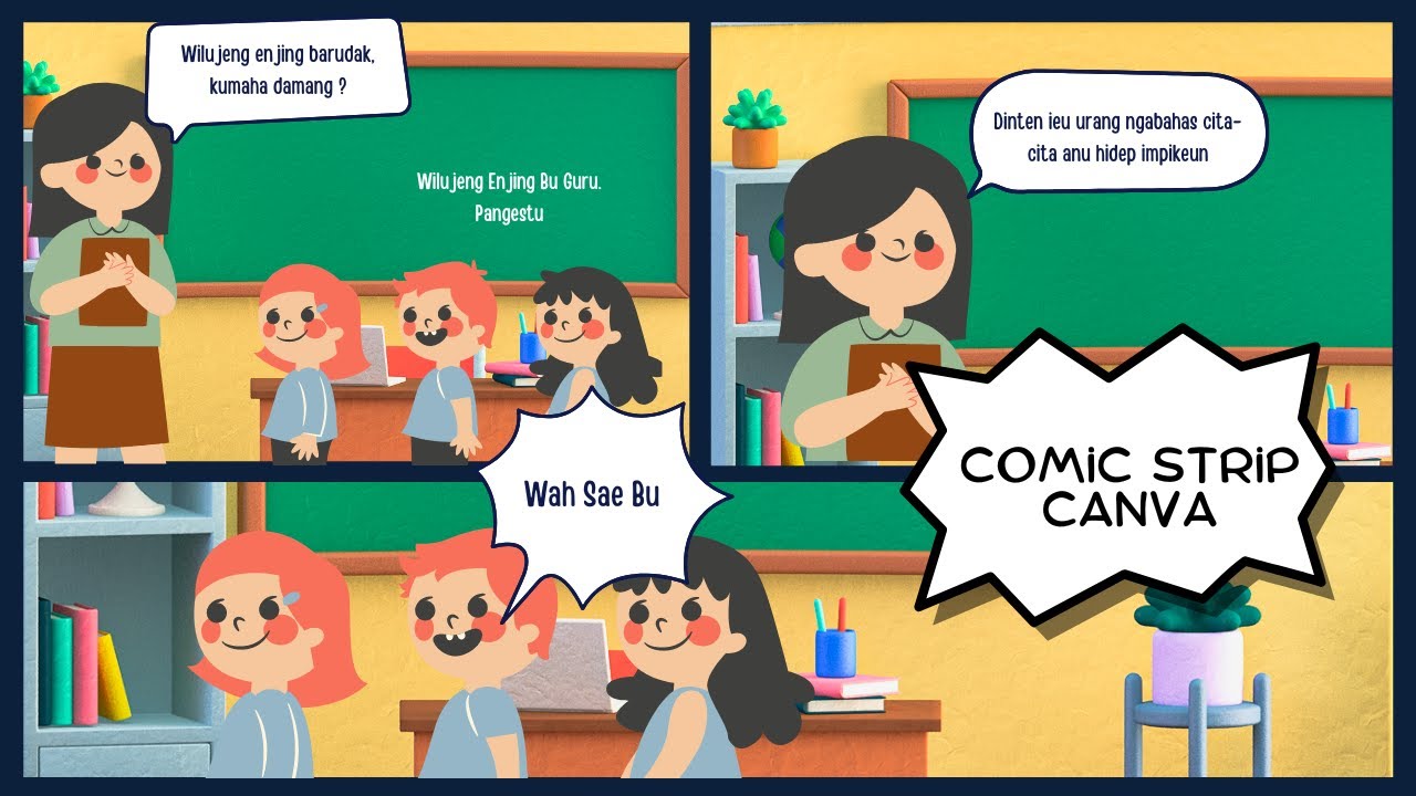 CARA MEMBUAT COMIC STRIP DI CANVA - YouTube