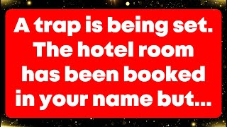 A trap is being set. The hotel room has been booked in your name but...