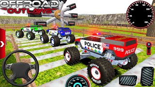 Juegos De Carros 999-Police Monster Trucks Stunts Racing Simulator Games-Offroad Outlaws Gameplay.