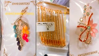 साडी का सेफ्टी पिन 🧷🧷 Sadi ka safety pin new collection #trendingjewellery #safetypin #videos