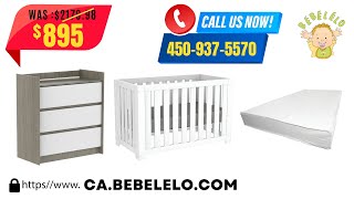 Complete nursery set 154: crib, changing table, \u0026 baby mattress @bebelelolaval8839 #bebelelo