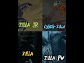 zilla jr vs fw zilla vs cyber zilla vs zilla