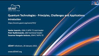 GÉANT Infoshare - Quantum Technologies – Principles, Challenges and Applications | 20 Jan 2021